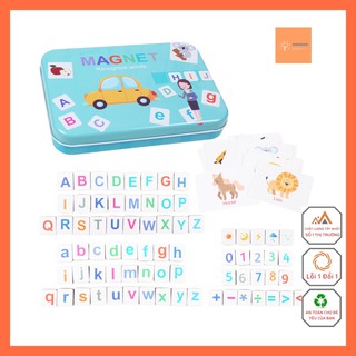 BỘ THẺ HỌC TIẾNG ANH NAM CHÂM <3 FREESHIP <3 THẺ HỌC CHỮ CÁI NAM CHÂM THÔNG MINH BỘ CHỮ CÁI LION 74 TẤM THẺ VÀ SỐ HỌC