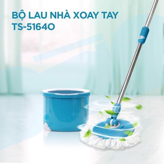 Bộ Cây Lau Nhà Tròn Lồng Nhựa Tashuan TS-5164