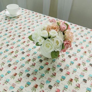 Landecor - Vải canvas họa tiết chậu cây hoa- TB223(khổ 1m5)