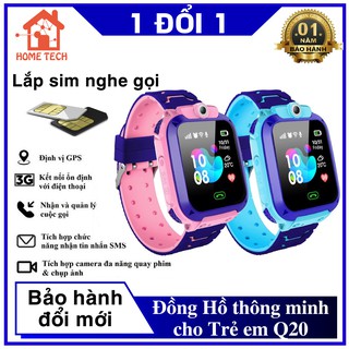Đồng Hồ Trẻ Em Q20, Đồng Hồ Lắp Sim, Nghe Gọi Chụp Ảnh, Định Vị Trẻ, Tiện Dụng cho Phụ Huynh