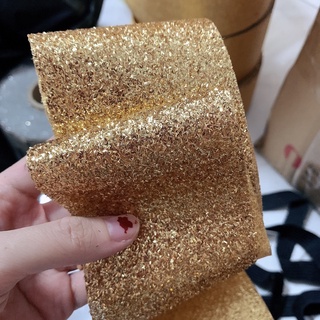 Ruy băng đính sequin bản 1,6cm 3,8cm 7cm 10cm ( trang trí noel)