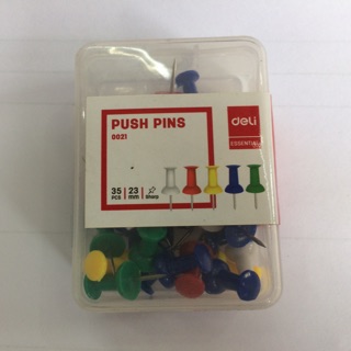 Lốc 5 hộp ghim mũ màu Deli 0021