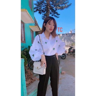 [Mã FAMARAL2 giảm 10K đơn 50K] ÁO sơ mi xương rồng unisex