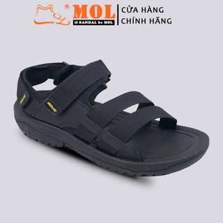 Giày sandal nam 3 quai ngang có quai hậu tháo rời mang đi học đi biển du lịch hiệu Rova RV668B