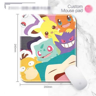 Miếng di chuột in hình nhân vật PIKACHU VÀ BẠN ver MẶT TO miếng kê chuột miếng lót chuột dễ thương anime