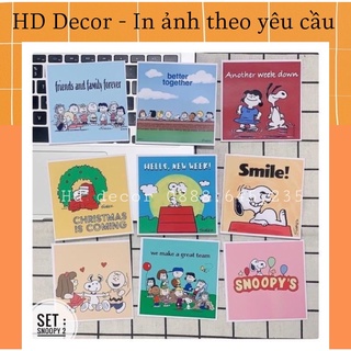 [ FreeShip ] Set 12 tấm postcard Snoopy cute decor phòng hàng có sẵn xinh xỉu