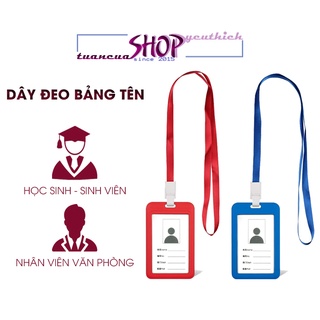 Dây đeo thẻ học sinh, sinh viên, bảng tên nhân viên văn phòng - dây đeo mềm - màu sắc tùy chọn (DDT01)