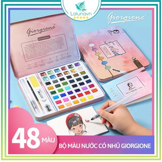 Màu nước có NHŨ MỚI Giorgione 36-48 màu hộp thiếc Lalunavn - B78