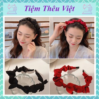 Băng Đô Cài Tóc Tiệm Thêu Việt Satin Thắt Nút - BD017