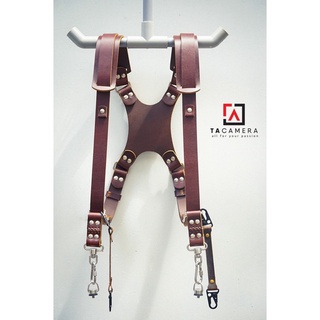 Dây Đeo 2 Máy Ảnh - Double Strap Da Bò Handmade TA5008