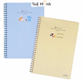Vở Klong B5 120 trang Dot gird bìa nhựa gáy lò xo kép, cuốn tập sổ Klong MS 578