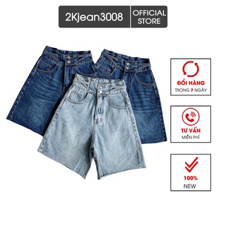Quần ngố jean nữ size đại lưng cao kiểu lưng dây hàng VNXK MS29 bigsize 2KJean
