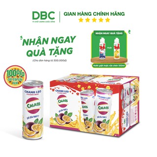 Nước Ép Chanh Leo Calass DƯỢC BẢO CHÂU Bổ Sung Vitamin A &amp; C Lon 330ml TP01-0007