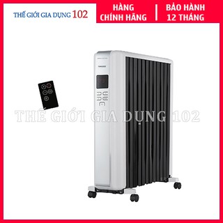 Máy sưởi dầu 12 thanh TIROSS TS9218 2500W, có điều khiển, vỏ bọc - Hàng chính hãng, bảo hành 12 tháng