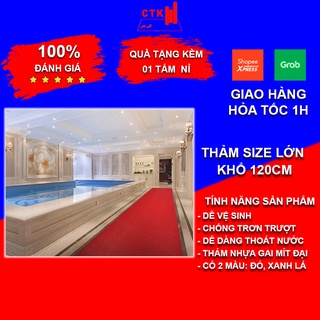 Thảm nhựa trải sàn chống trơn, thảm lót sàn nhà dạng cuộn gai mít đại đủ màu (120x 50cm)