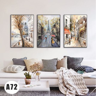 Bộ 3 bức tranh canvas,tranh treo tường họa tiết sơ dầu CHỌN KHUNG