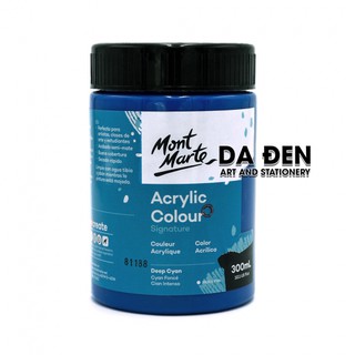[DA ĐEN] Màu Mont Marte Signature Acrylic Colour 300ml (10.1-oz) - Deep Cyan