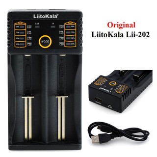 Sạc Pin LIITOKALA LII-202 (Sạc 2 Pin) - Sạc Pin 3.7V (18650, 14500...), 1.5V (2A, 3A) ... Có Thể Làm Box Sạc Dự P
