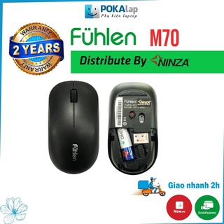 Chuột không dây fuhlen M70 POKA36 công nghệ cảm biến quang học, tiết kiệm pin 12 tháng - Hàng chính hãng Ninja bảo hành