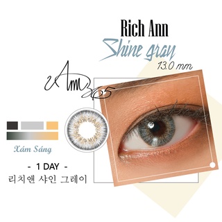 [𝟭 𝗖𝗛𝗜𝗘̂́𝗖] Lens ANN365 Hàn Quốc 1 Ngày Màu Xám Sáng, 1 Cặp Kính Áp Tròng Cho Mắt Nhạy Cảm