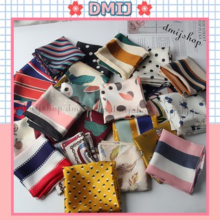 Khăn Turban Bandana Vuông Satin Nhiều Mẫu Mới Size 50x50cm