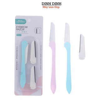 Dao cạo lông mày, chân mày kèm 2 lưỡi Lameila cao cấp, nhỏ gọn thép không gỉ - Dinh Dinh