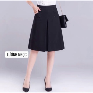 Chân váy chữ A xếp ly có túi chéo 2 bên