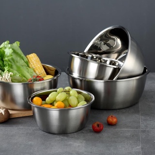 Bộ 5 Chậu Inox Nhiều Kích Cho Nhà Bếp Inox Cao Cấp Dày Dặn