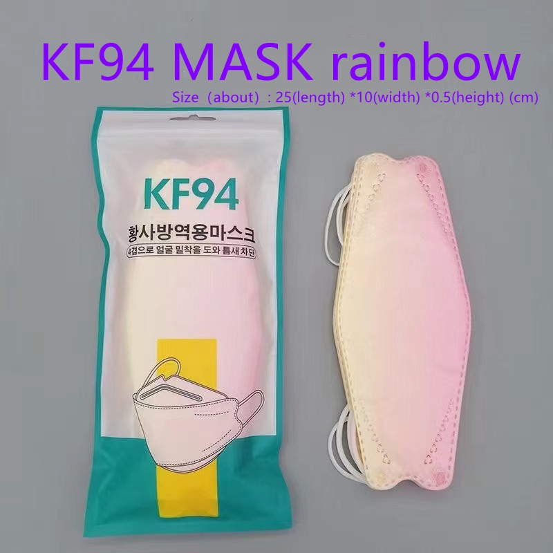 Hàng có sẵn - 10 cái khẩu trang KF94 Rainbow cho người lớn phong cách, chống bụi thời trang Khẩu trang In hình beauty girl | BigBuy360 - bigbuy360.vn