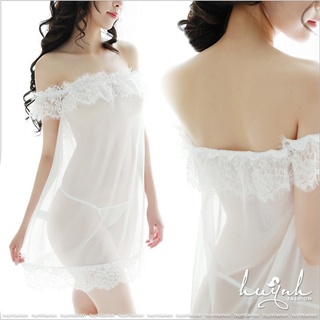 Váy ngủ xuyên thấu trễ vai sexy gợi cảm - N27