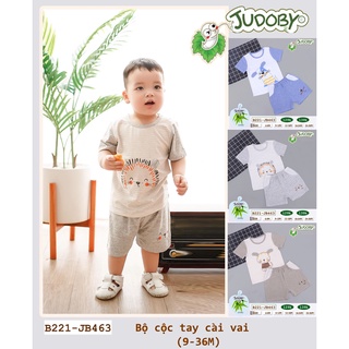 (6->36 tháng) Bộ cộc tay cài vai Judoby - chất sợi tre cao cấp, kháng khuẩn, siêu mềm mát (B221-JB463)