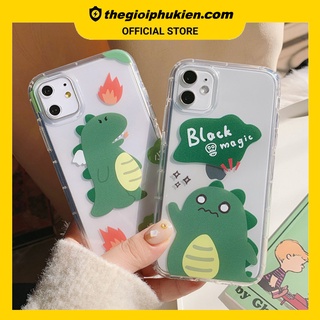 Ốp lưng iphone - Ốp silicon dẻo trong suốt Khủng long dành cho iphone 6 đến 14promax - t79