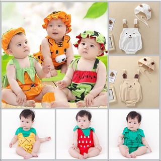 bộ body cho bé mẫu bí ngô, dưa hấu, hổ vằn cho bé trai bé gái 4-14kg
