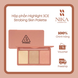 Bảng Phấn Highlight Bắt Sáng 3CE Strobing Skin Palette