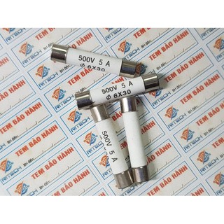 [Combo 5 chiếc] Cầu Chì Ống 500V/5A Kích Thước 6x30mm