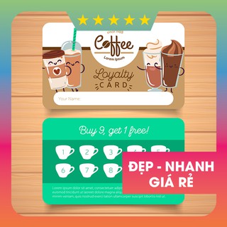500 cái in theo yêu cầu - Danh thiếp - Thẻ tích điểm - Namecard 9x5.4cm