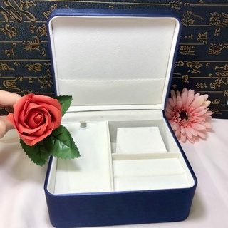 Hộp da trưng bày bộ trang sức sang trọng MÀU XANH