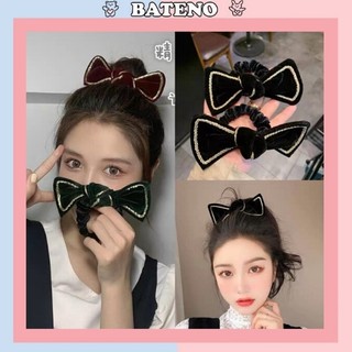 Chun buộc tóc nơ Bateno vải nhung đẹp xinh xắn đáng yêu cho nữ SC42