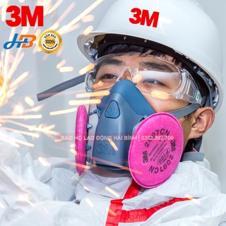 Mặt Nạ Chống Bụi 3M 7502 (Bụi Đá, Mài Tường, Sơn Bả, Hàn Xì, Cắt Gọt Kim Loại, ...).