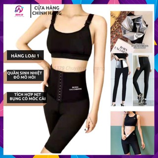 Quần giảm mỡ bụng FREESHIP Quần sinh nhiệt đổ mồ hôi born uncommon chính hãng, giảm eo nhanh chóng