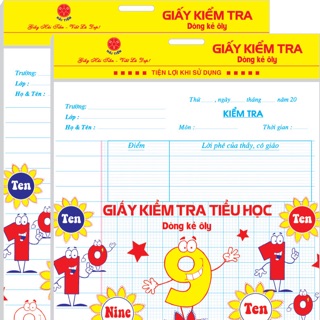 Tập giấy kiểm tra cấp 1 hải tiến