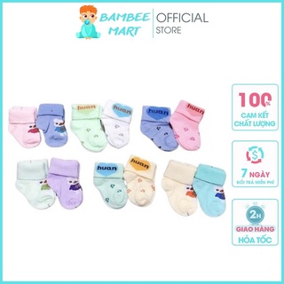 Tất vớ sơ sinh từ 0 đến 6 tháng cho bé siêu đáng yêu TAT02 Bambee Mart