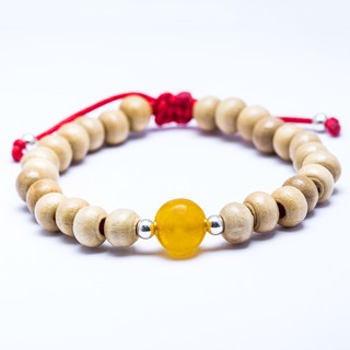 ANCARAT - Vòng tay gỗ dâu tằm đá Ngũ hành phong thuỷ - Mệnh Kim - VT11