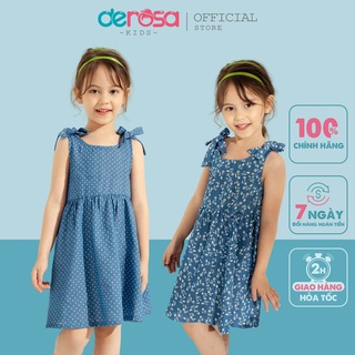 Váy bé gái DEROSA KIDS đầm cho bé chất liệu cotton | 3 - 8 tuổi | KD034-475