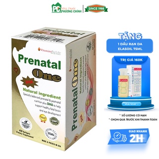 Vitamin Tổng Hợp Cho Bà Bầu Prenatal One Vitamins For Life Cung Cấp DHA, Vitamin Và Khoáng Chất Thiết Yếu Hộp 60 viên