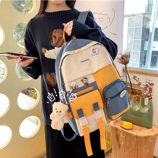 Balo ulzzang đi học chống thấm phối màu cao cấp BAG U AJO25