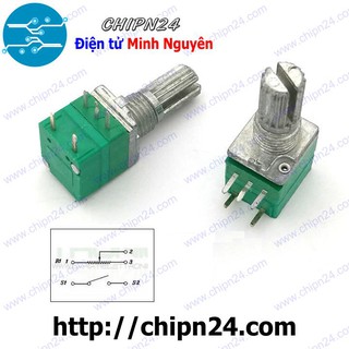 [2 Chiếc] Biến trở đơn có Công tắc 5 chân RV097NS (5K/10K/20K/50K/100K/500K) - [Chọn Loại]