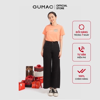Quần jeans rộng phối QJB12024 GUMAC