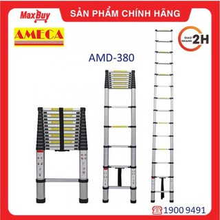 Thang Nhôm Rút Đơn 13 Bậc Ameca AMD-380 3.8m, thương hiệu Mỹ, bảo hành chính hãng