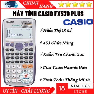 Máy tính casio - Máy tính cầm tay casio FX-570 ES PLUS NEW - Bảo hành 12 tháng
